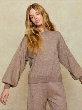 Christy Dawn Carson Sweater Cacao Organic Cotton Medium Alpaca